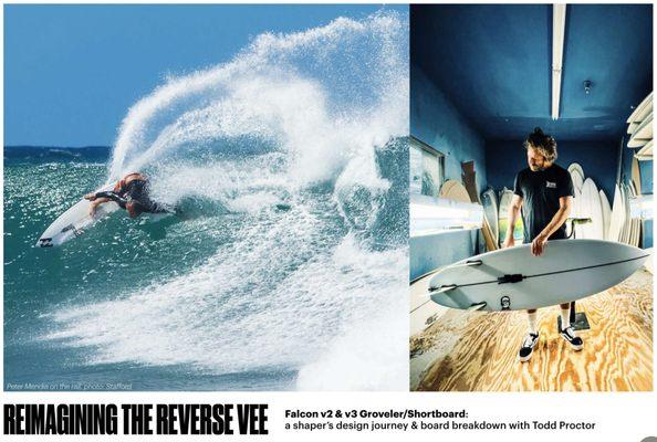 Peter Mendia on the rail. 

Falcon v2 & v3 Groveler/Shortboard: a shaper's design journey 
https://americansurfboardfactory.com/4456477/