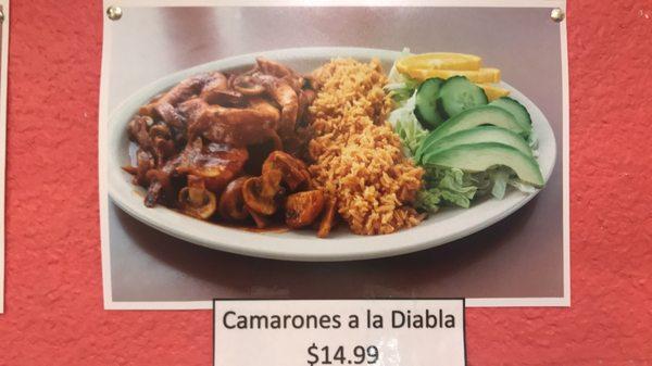 Camarones a la Diabla $14.99