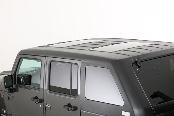 #1 selling Jeep Wrangler fastback hardtop with dual electric sunroofs