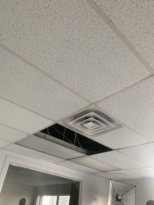 Hole in ceiling