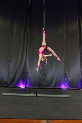 Dakota Aerial Championship 2023 First Place Lyra by SDAA performer.