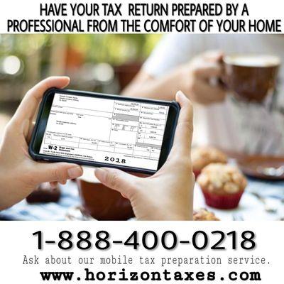 Tax preparation, mobile taxes