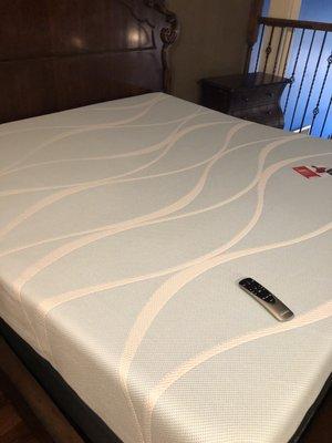 Mattress in bedroom of home