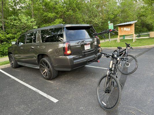 My fiancée and I out enjoying our new bikes from K&G