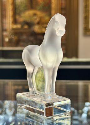 Lalique crystal horse.