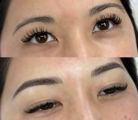 Before and after! Microblading + shading.