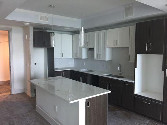 This is the kitchen before we installed any appliances