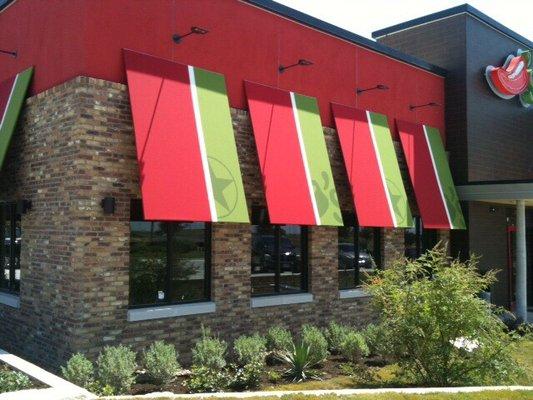 Custom awning for Chilis