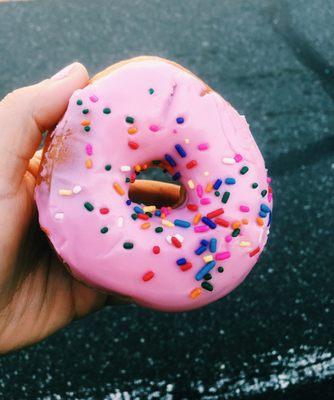 Free donut today, June 2nd with purchase of any beverage, even a bottle of water. Made my kiddos morning!