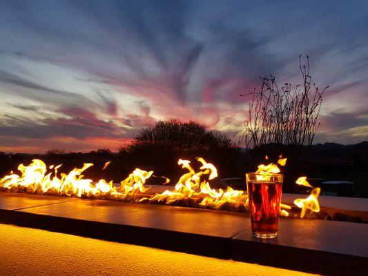 Beer, fire, sunsets and friends!