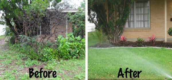 before River's lawncare & home repair's was hired by a customer and the after photos of the customer yard!