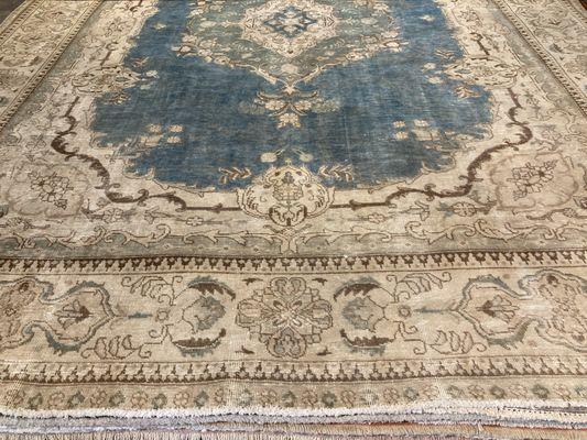 Vintage Persian Rug Blue-Ivory