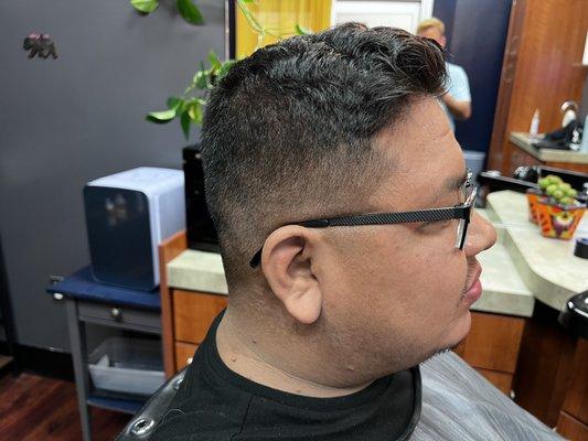 Mid fade taper neck