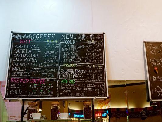 Coffee Menu!