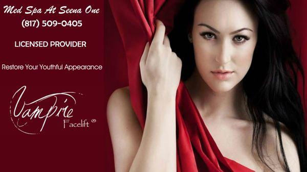 Vampire Facelift and Facial @ Med Spa At Seena One Call to book your appointment (817) 509-0405