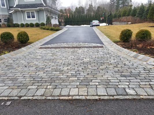 Great Belgium Block curb and apron in Upper Saddle River NJ