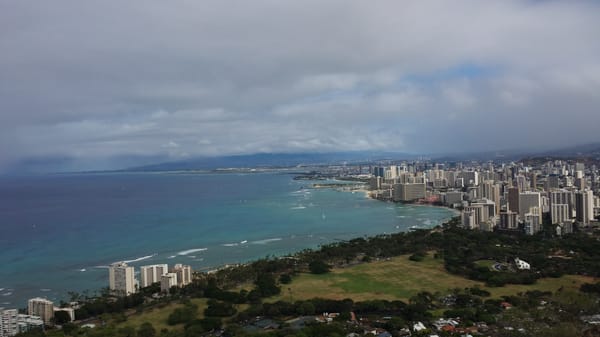 Diamond head view, Waikiki, Hawaii