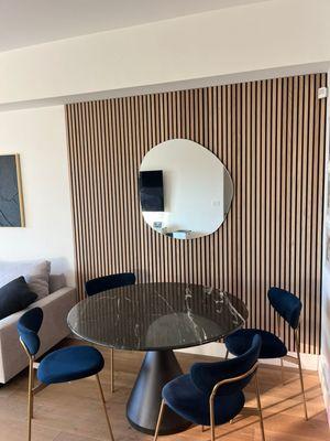 Acoustic slat wood wall panel