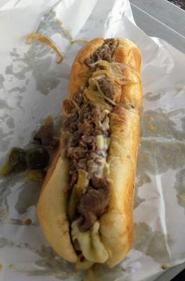 Delicious Philly cheese steak for great price.