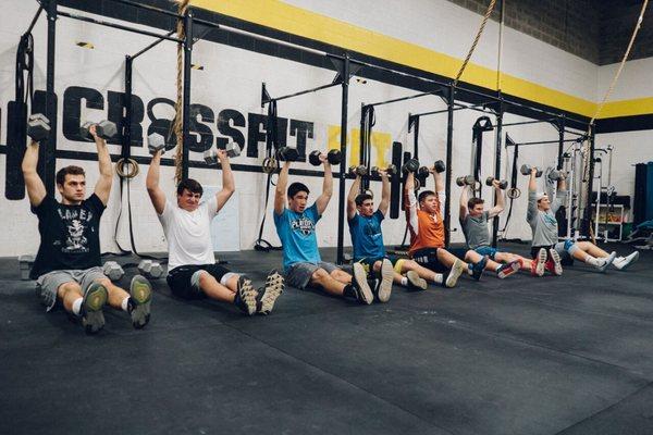 Sports performance training of Highland park football players