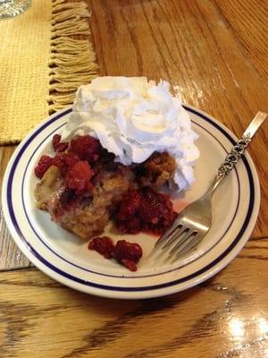 Raspberry Bread Pudding!