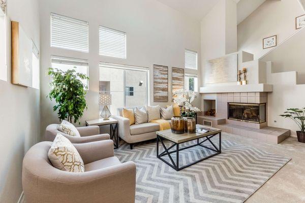 Staged living room of one of my sold properties - sold in six days!