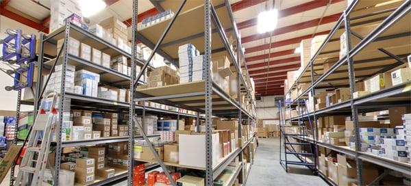 Glimpse of one aisle in the EZ Office Products warehouse, boring to most but exciting for EZ Office Products!