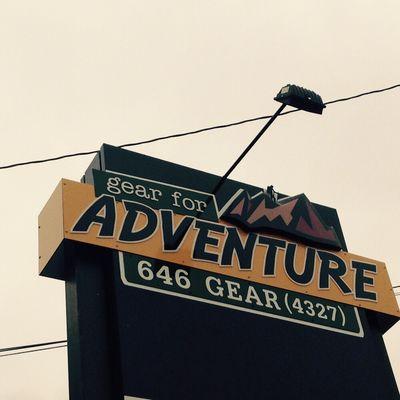 Gear for Adventure pole sign