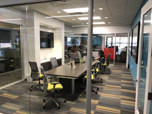 Modern open concept meeting rooms