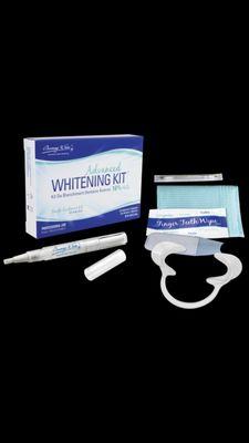 We use this teeth whitening kit with all our Whitening Sessions!