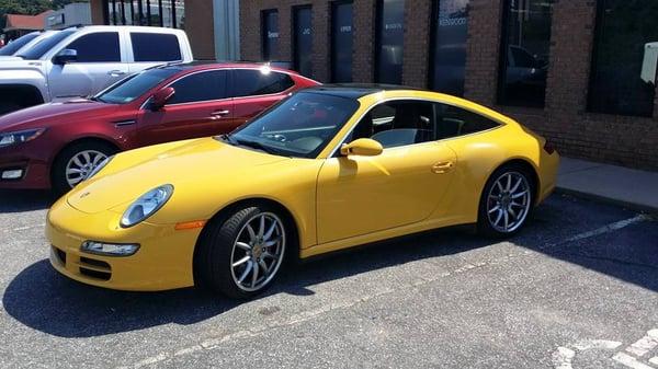 This beautiful Porsche just got a full audio makeover! Kenwood Navigation unit with all new Rockford Power Series speakers and amplifiers!