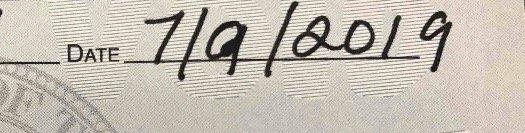 You can't tell me that this was altered. It's a 9! What other number was trying to be written!?