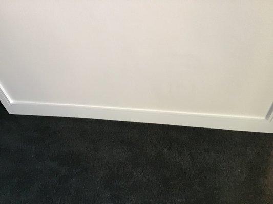 Bedroom carpet and baseboard