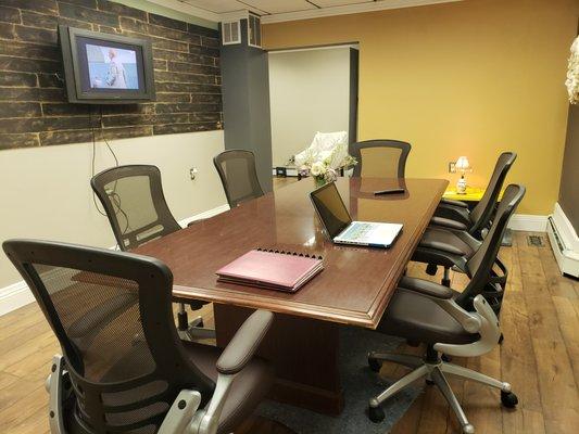 Conference with Accent Wall. Ask about our hourly rate to rent for closings or depositions.