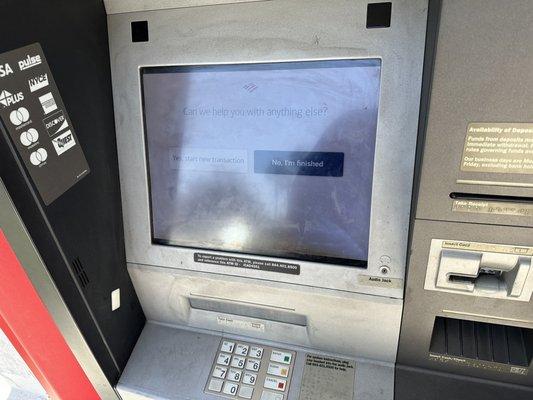 Look how dirty this atm checkout is. Horrible