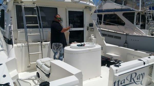 Delivering Batteries at the Marina.
Give us a call for your marine battery needs