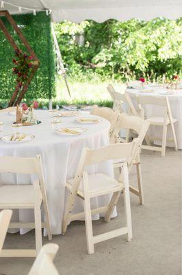 Reception under the tent