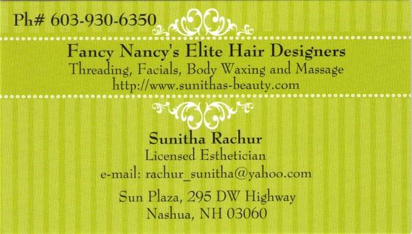 Eyebrow Threading, Body Waxing, Facials, Brazilian