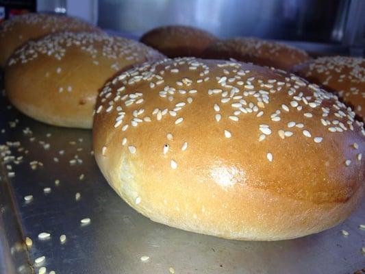 Homemade burger buns