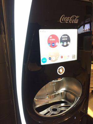 Pick your flavor from the Coca-Cola freestyle machine