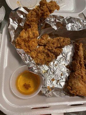 Chicken tenders with honey boom boom