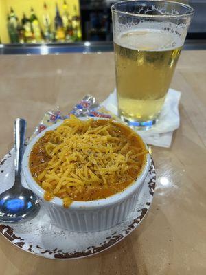 Bowl of the soup of the day - Tomato.  I asked for them to top it with some shredded cheddar.