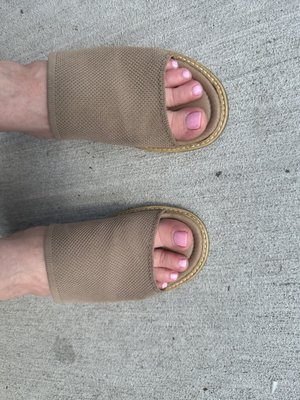 Recently done pedicure