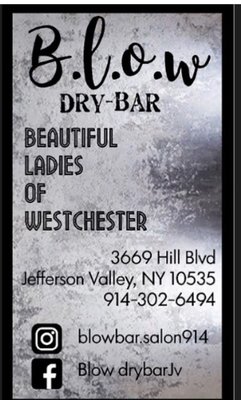 B.L.O.W dry-bar                              "Beautiful ladies of westchester"