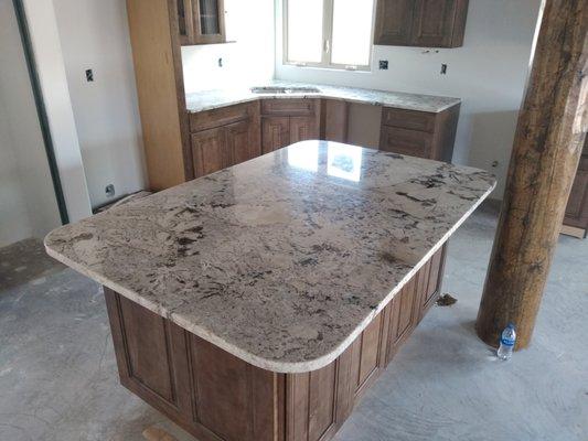 Granite counter top island