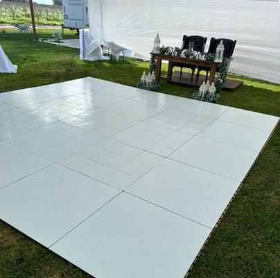 Our White Dance Floor!