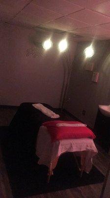 Relaxing facial room