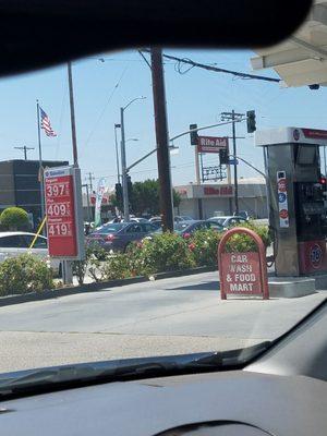 Area in gas station