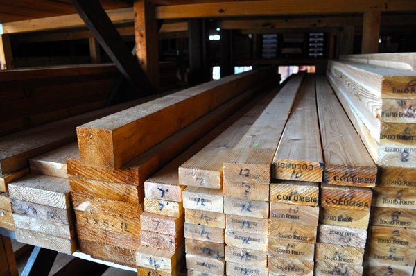 Various lengths of cedar lumber available at West End Lumber.