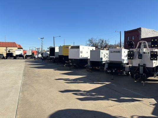 Rental generator fleet